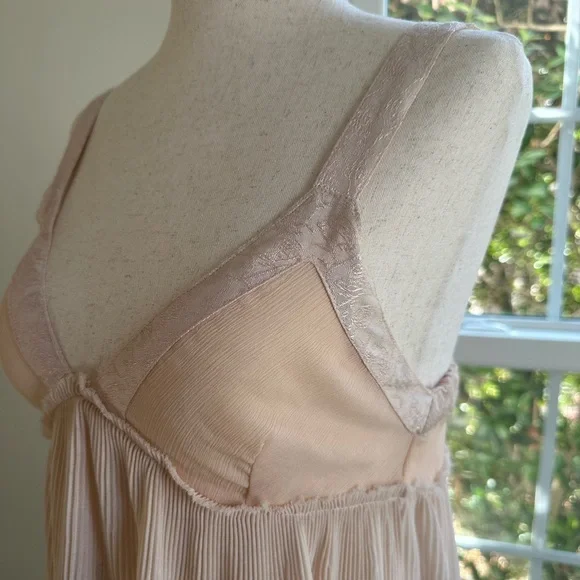 RARE FP ONE Ballet Pink Sheer Babydoll Top BEAUTIFUL DREAMY Sz XS - Picture 6 of 17